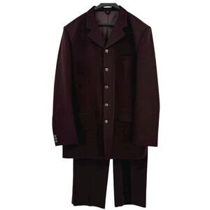 La Moda Custom Tailored Men’s Suit Dark Brown 2pc Jacket Pants 38-40R